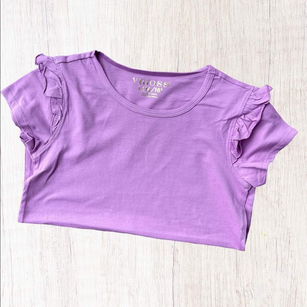 NWOT L Girl’s Purple Pink Tee